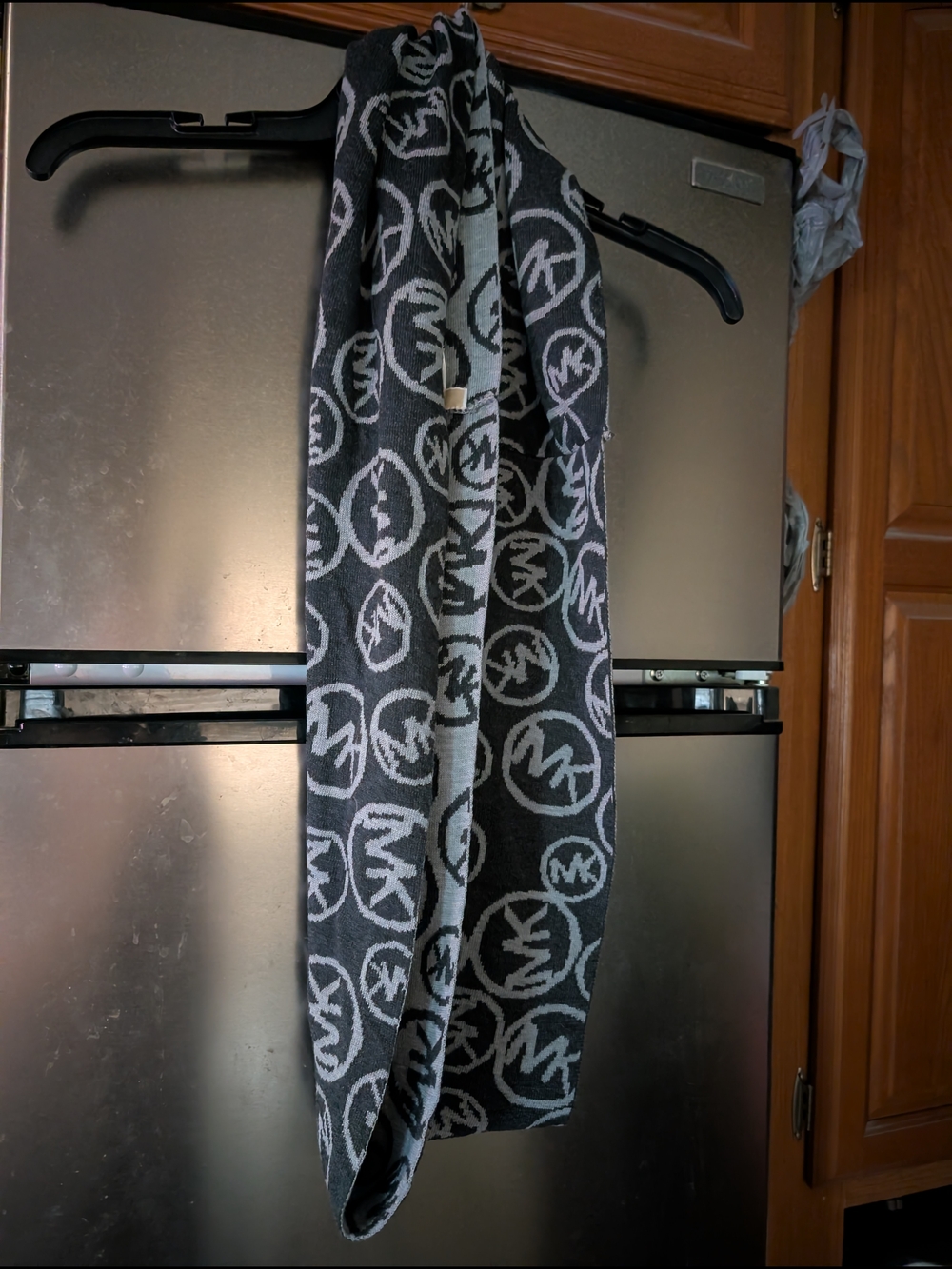 Michael Kors Black & Gray Logo Scarf